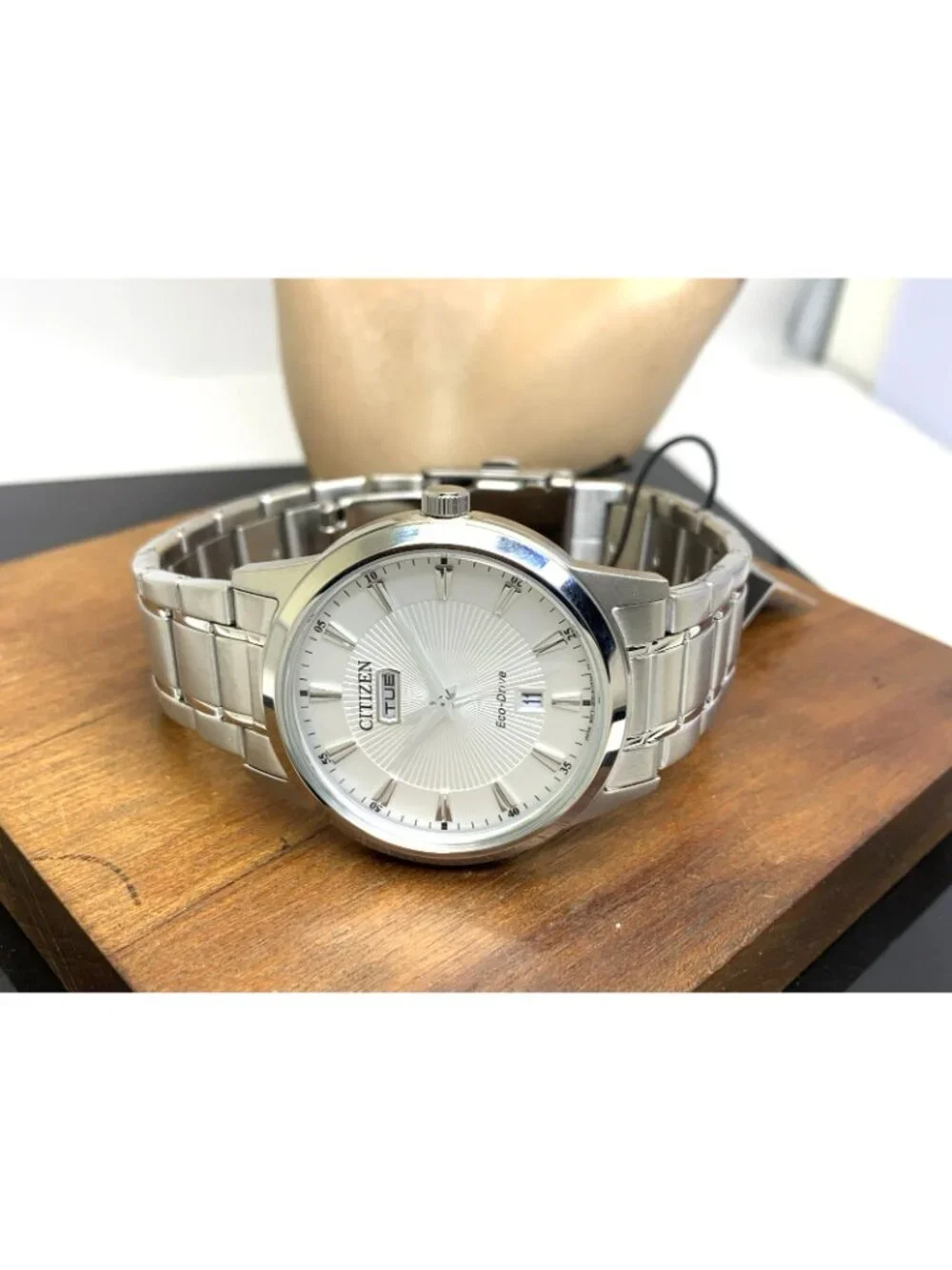 Citizen Men's Watch AW0100-51A Eco-Drive Silver Dial Day Date Steel 40mm